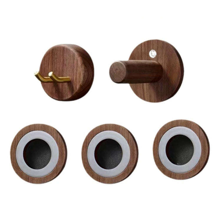 For Dyson Hair Dryer Plug Walnut Wall-mounted Storage Rack Wooden Shelf