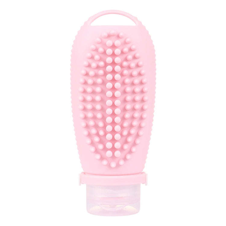 100ml 2 In1 Travel Dispenser Bottle Silicone Portable Massage Brush Shampoo Lotion Divider Bottle...