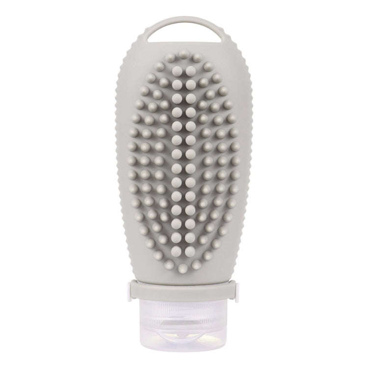 100ml 2 In1 Travel Dispenser Bottle Silicone Portable Massage Brush Shampoo Lotion Divider Bottle...