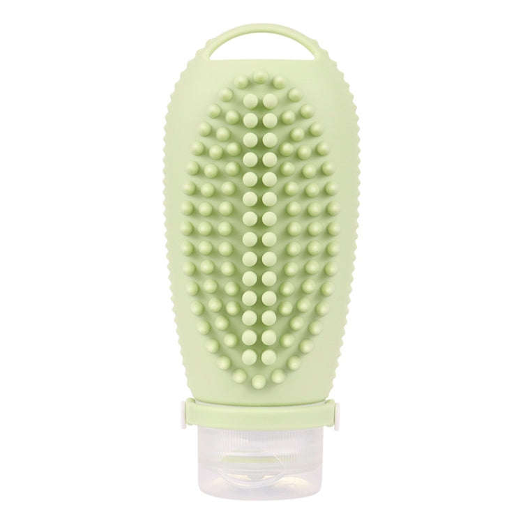 100ml 2 In1 Travel Dispenser Bottle Silicone Portable Massage Brush Shampoo Lotion Divider Bottle...
