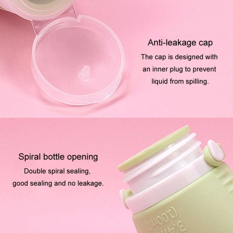100ml 2 In1 Travel Dispenser Bottle Silicone Portable Massage Brush Shampoo Lotion Divider Bottle...