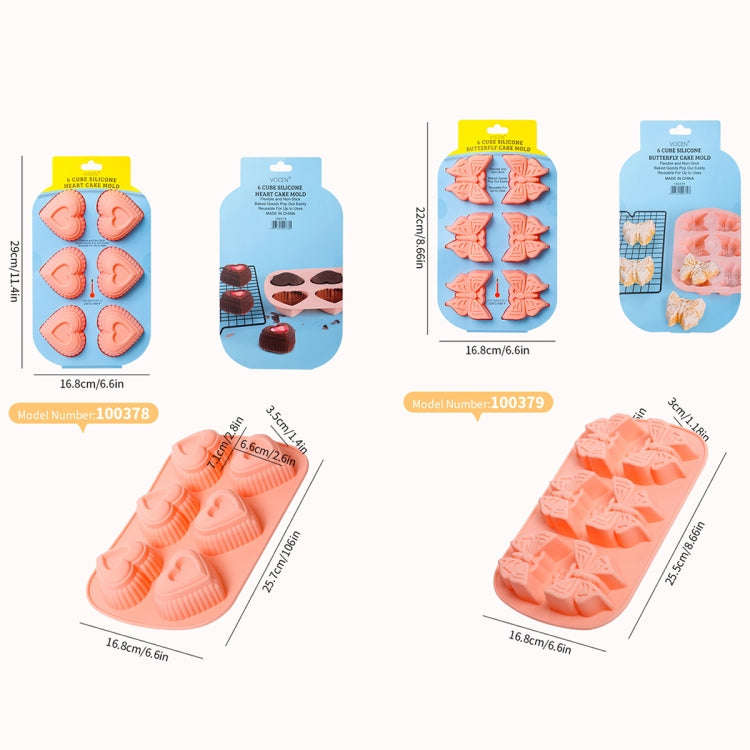 Cheese Jelly Cake Mold Household Silicone Mousse Baking Tray(Love)