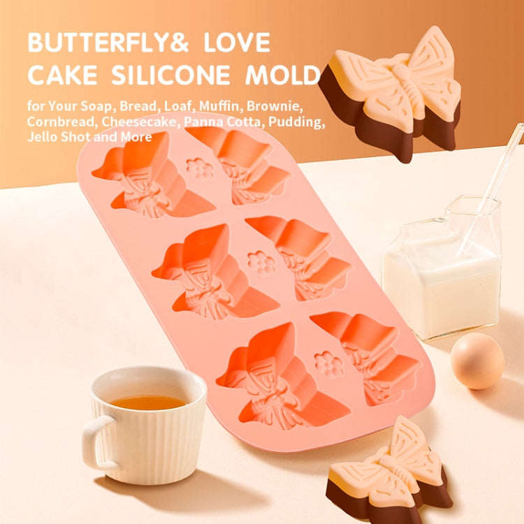 Cheese Jelly Cake Mold Household Silicone Mousse Baking Tray(Butterfly)