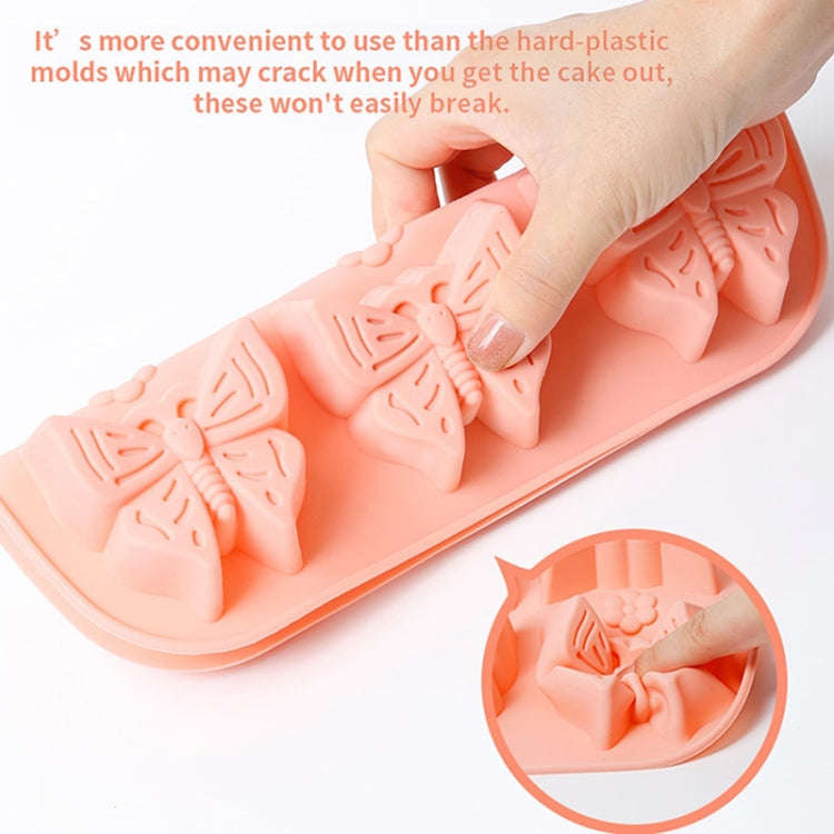 Cheese Jelly Cake Mold Household Silicone Mousse Baking Tray(Butterfly)