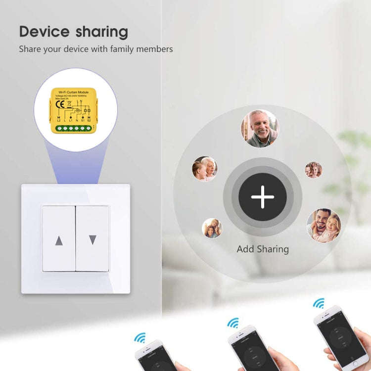 WiFi+RF Graffiti Curtain Switch On / Off Module