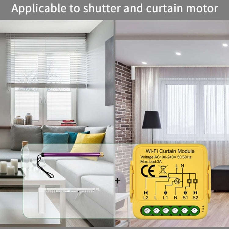 WiFi+RF Graffiti Curtain Switch On / Off Module