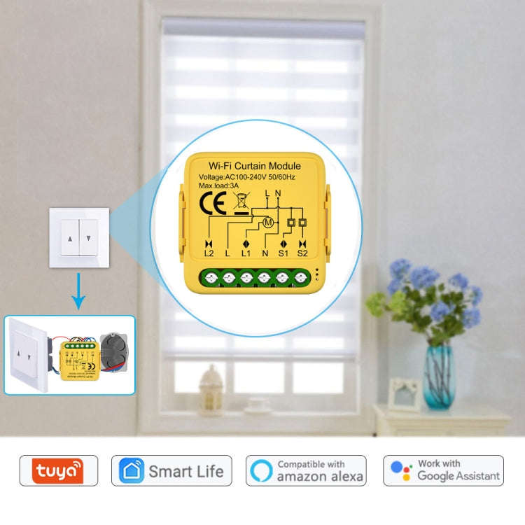 WiFi+RF Graffiti Curtain Switch On / Off Module