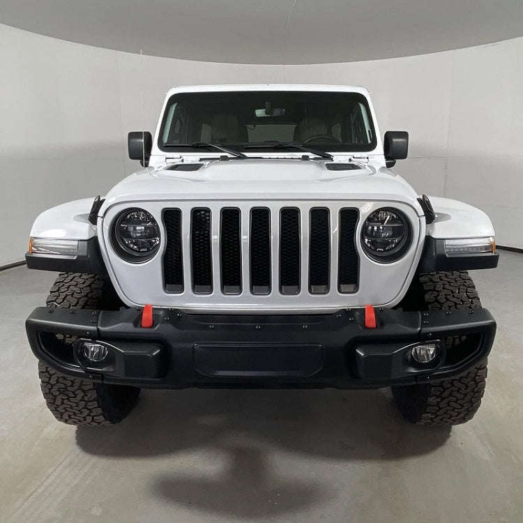 For 07-23 Jeep Wrangler JK/JL/JT Front Bumper Trailer Hook Cover(Blue)