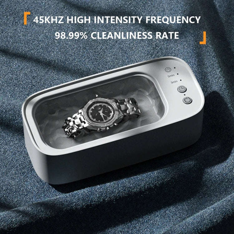 Electrical Ultrasonic Cleaner 3-speed Timing Jewelry Watches Braces Eyeglasses Cleaning Device(Pink)