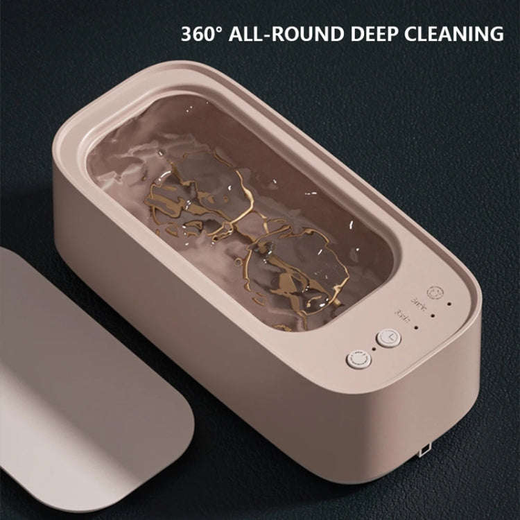 Electrical Ultrasonic Cleaner 3-speed Timing Jewelry Watches Braces Eyeglasses Cleaning Device(Pink)