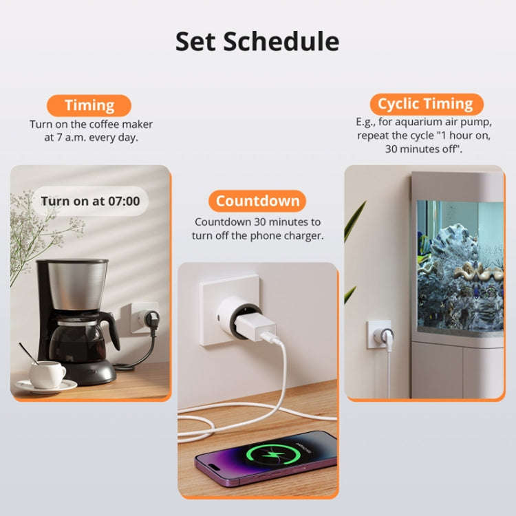 SONOFF S60TPG UK Plug Smart WiFi Socket Electricity Time Switching Voice Control