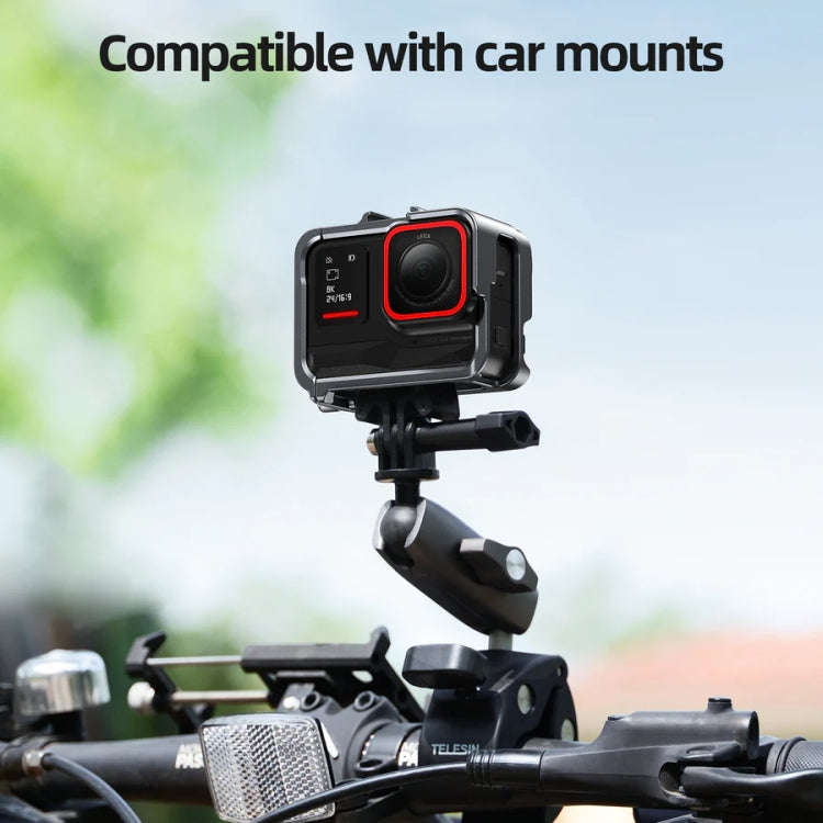For Insta 360 Ace / Ace Pro TELESIN S6-FMS-02 Vertical Shot Quick Release Metal Rabbit Cage Body ...