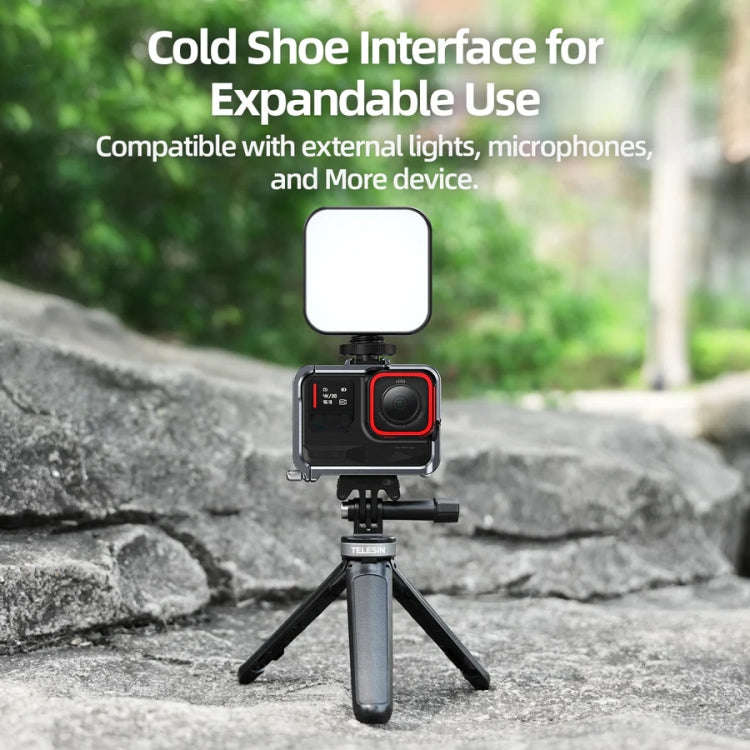 For Insta 360 Ace / Ace Pro TELESIN S6-FMS-02 Vertical Shot Quick Release Metal Rabbit Cage Body ...