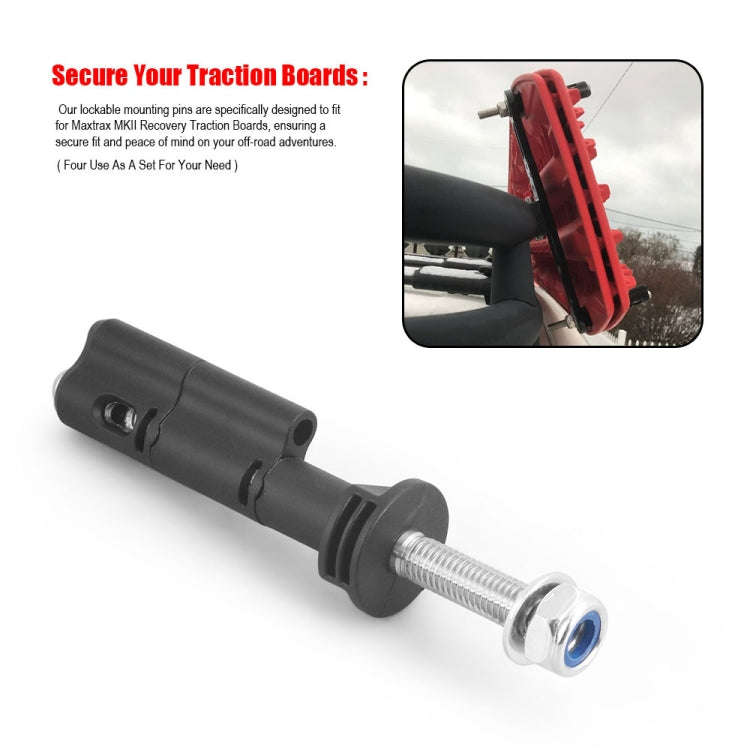 Lockable Anti-Theft Security Mounting Pin Set For MaxTrax MKII(Black)