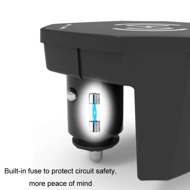 For Audi A6L 15W Car Cigarette Lighter Magnetic Wireless Charger, For Left And Right Driving