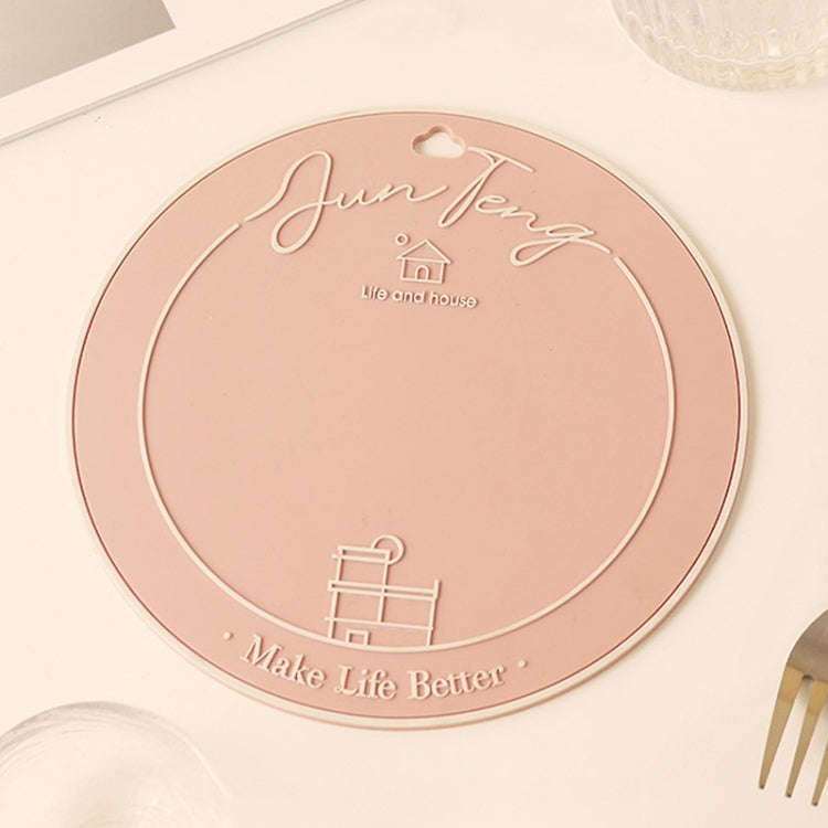 Anti-scald Table Heat Insulation Mat Coaster Simple Lines Greaseproof Non-slip Dinner Plate Pad(C...