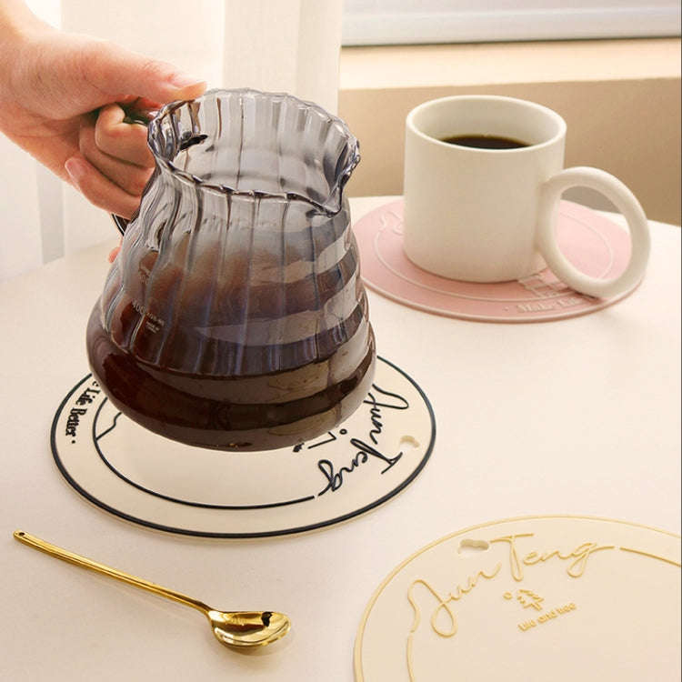 Anti-scald Table Heat Insulation Mat Coaster Simple Lines Greaseproof Non-slip Dinner Plate Pad(C...