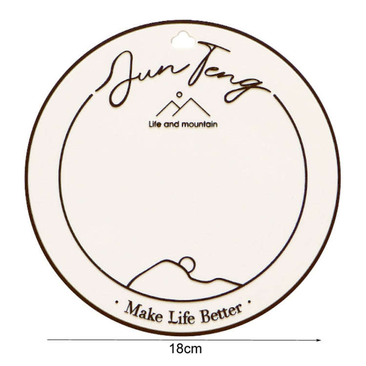 Anti-scald Table Heat Insulation Mat Coaster Simple Lines Greaseproof Non-slip Dinner Plate Pad(S...