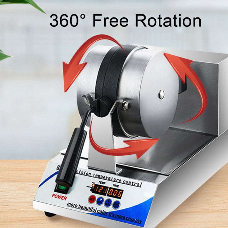 1200W  Commercial Waffle Maker Stainless Steel Rotatable Waffle Machine EU Plug