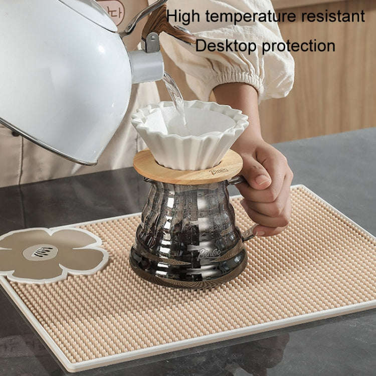 PVC Heat Insulation Table Mat Bar Coaster Kitchen Restaurant Thickened Non-Slip Drainage Mat, Siz...