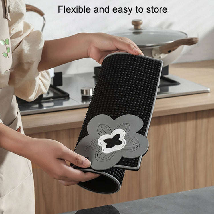 PVC Heat Insulation Table Mat Bar Coaster Kitchen Restaurant Thickened Non-Slip Drainage Mat, Siz...