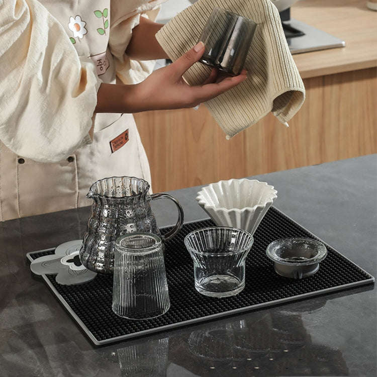 PVC Heat Insulation Table Mat Bar Coaster Kitchen Restaurant Thickened Non-Slip Drainage Mat, Siz...