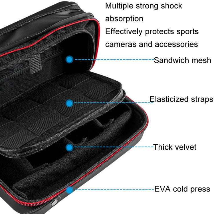 TELESIN GP-PRC-278-02 Upgraded Expanded Version Camera Portable Handheld Storage Bag Sports Camer...