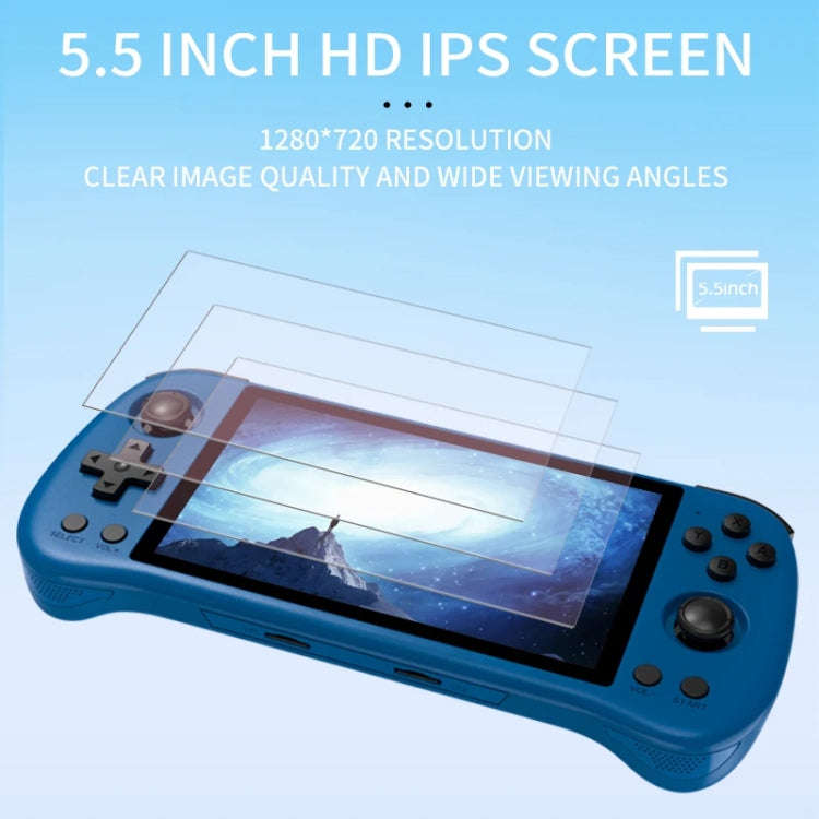 POWKIDDY X55 Game Console 5.5 Inch 1280 X 720 IPS Screen RK3566 Linux System Open-Source Retro Vi...