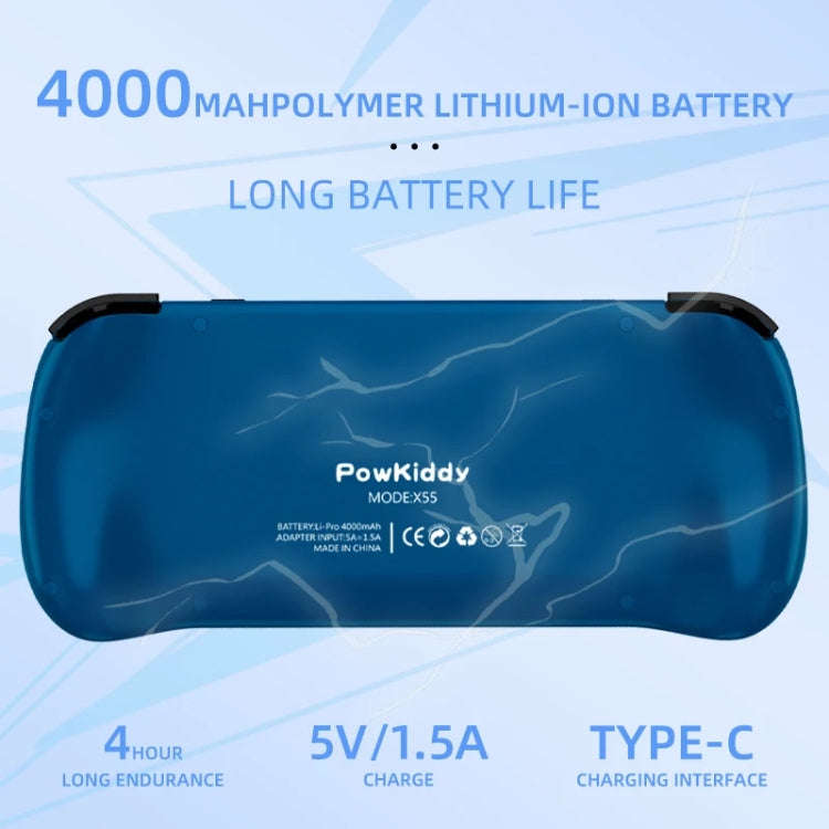POWKIDDY X55 Game Console 5.5 Inch 1280 X 720 IPS Screen RK3566 Linux System Open-Source Retro Vi...