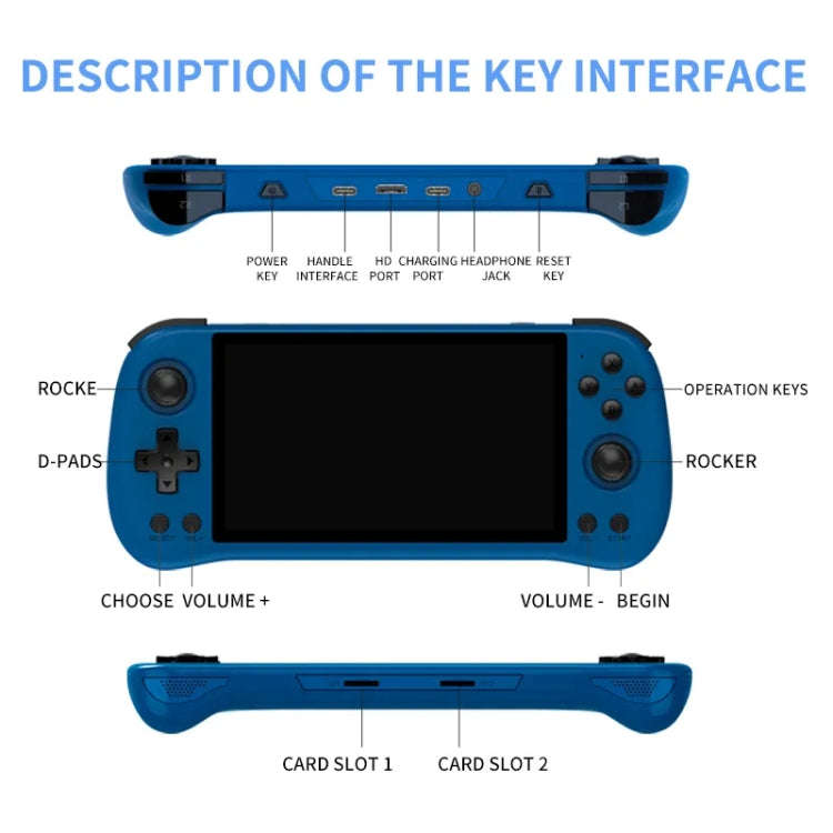 POWKIDDY X55 Game Console 5.5 Inch 1280 X 720 IPS Screen RK3566 Linux System Open-Source Retro Vi...