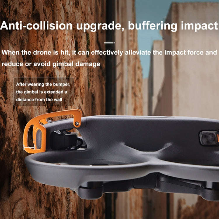 For DJI Avata 2 CQT Aluminum Alloy Drone Gimbal Lens Anti-collision Bumper(Orange)