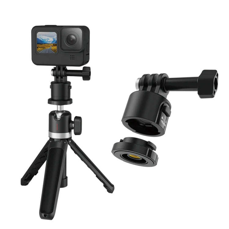 TELESIN CQM-001 Universal Magnetic Quick Release Adapter Kit For Sports Cameras(Black)