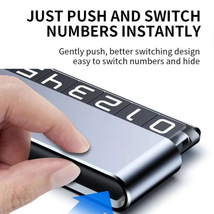 Metal Hidden Temporary Parking Number Plate Ornaments, Color: Dual Number Silver