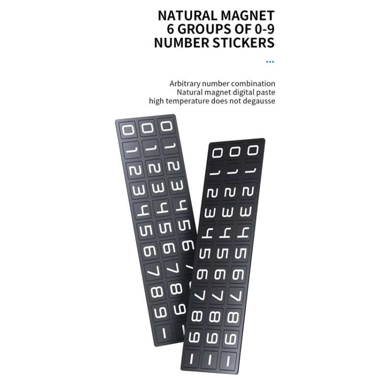 Metal Hidden Temporary Parking Number Plate Ornaments, Color: Dual Number Silver