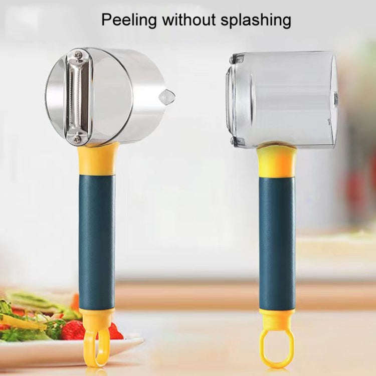 Household Multifunctional Peeler Potato Fruit Peeling Knife With Storage Cup(Green)