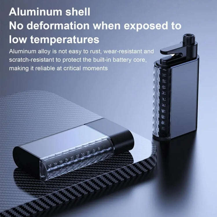 3 In 1 Car Safety Hammer Flashlight Emergency Light With Alarm(Black)