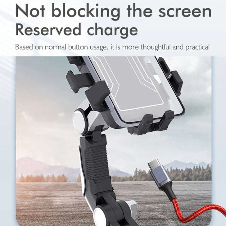 Motorcycle Bicycle Outdoor Cycling Navigation Phone Holder, Style: Rearview Mirror Bracket
