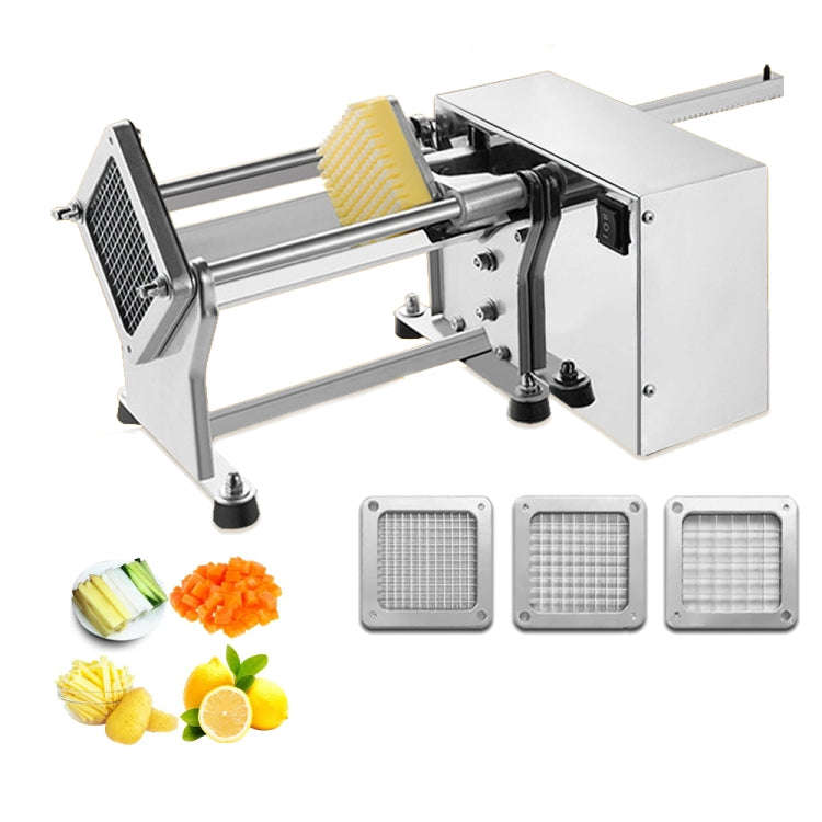 60W Commercial French Fry Cutter Electric Potato Cutter Machine With 3 Blade AU Plug