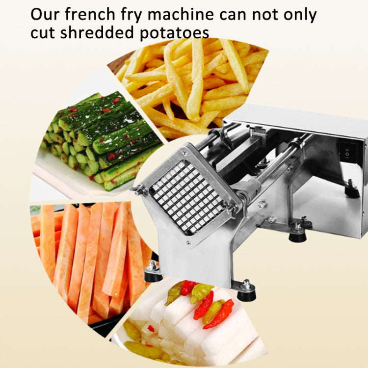 60W Commercial French Fry Cutter Electric Potato Cutter Machine With 3 Blade UK Plug