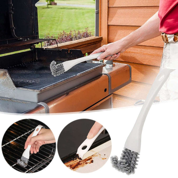 3pcs 2-in-1 Kitchen Stove Cleaning Brush Shovel Barbecue Rack Cleaning Brush(Grid Model)