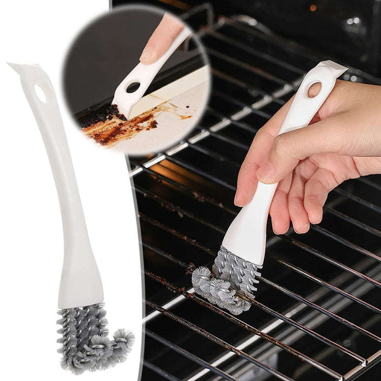 3pcs 2-in-1 Kitchen Stove Cleaning Brush Shovel Barbecue Rack Cleaning Brush(Grid Model)
