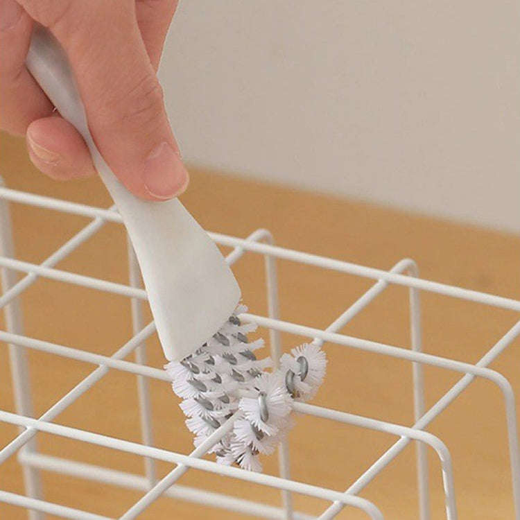 3pcs 2-in-1 Kitchen Stove Cleaning Brush Shovel Barbecue Rack Cleaning Brush(Grid Model)