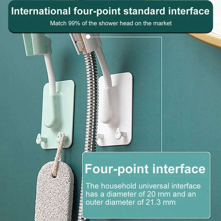 Multifunctional Universal Adjustable Shower Rack Bathroom Free Hole Shelf(Green)