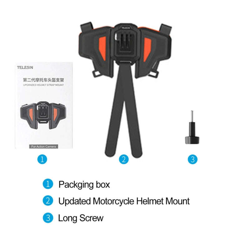 TELESIN GP-HBM-MT2 Universal Helmet Mount Holder For Sports Camera