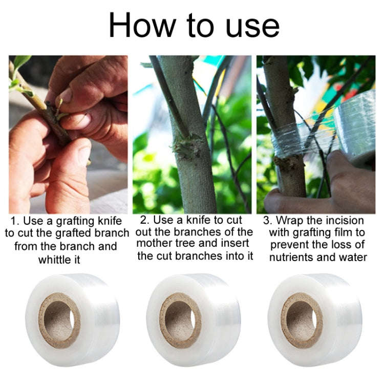 30mm x 120m Garden Grafting Tape Fruit Tree Seedling Self-Adhesive Wrap