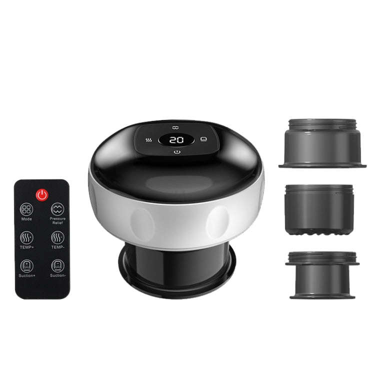12-speed Remote Control Cupping Therapy Massager Set with 3 Cups(White)