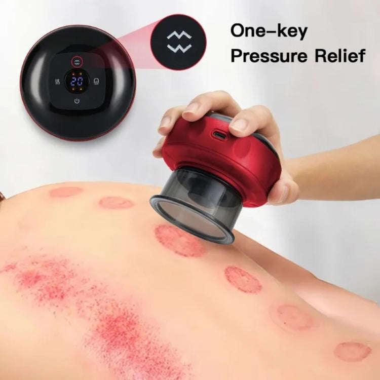 12-speed Remote Control Cupping Therapy Massager Set with 3 Cups(White)