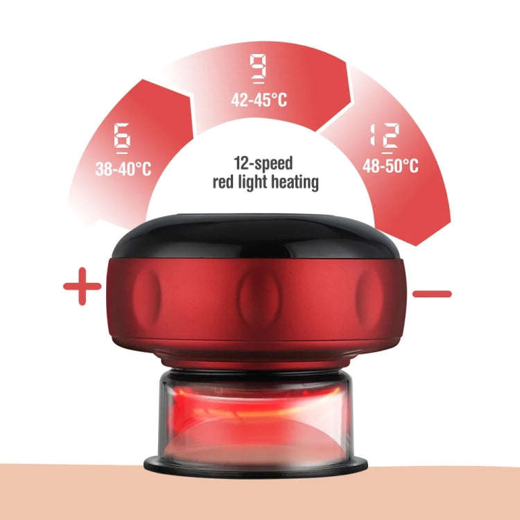 12-speed Remote Control Cupping Therapy Massager Set with 3 Cups(White)