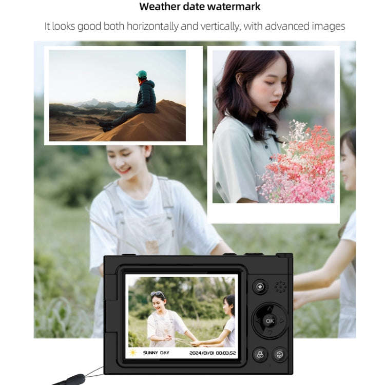 High-Definition CCD Digital Camera 64 Million WiFi Card Camera, Color: White + Headphone Cable