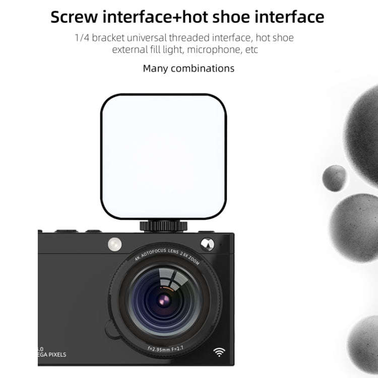 High-Definition CCD Digital Camera 64 Million WiFi Card Camera, Color: White + Headphone Cable